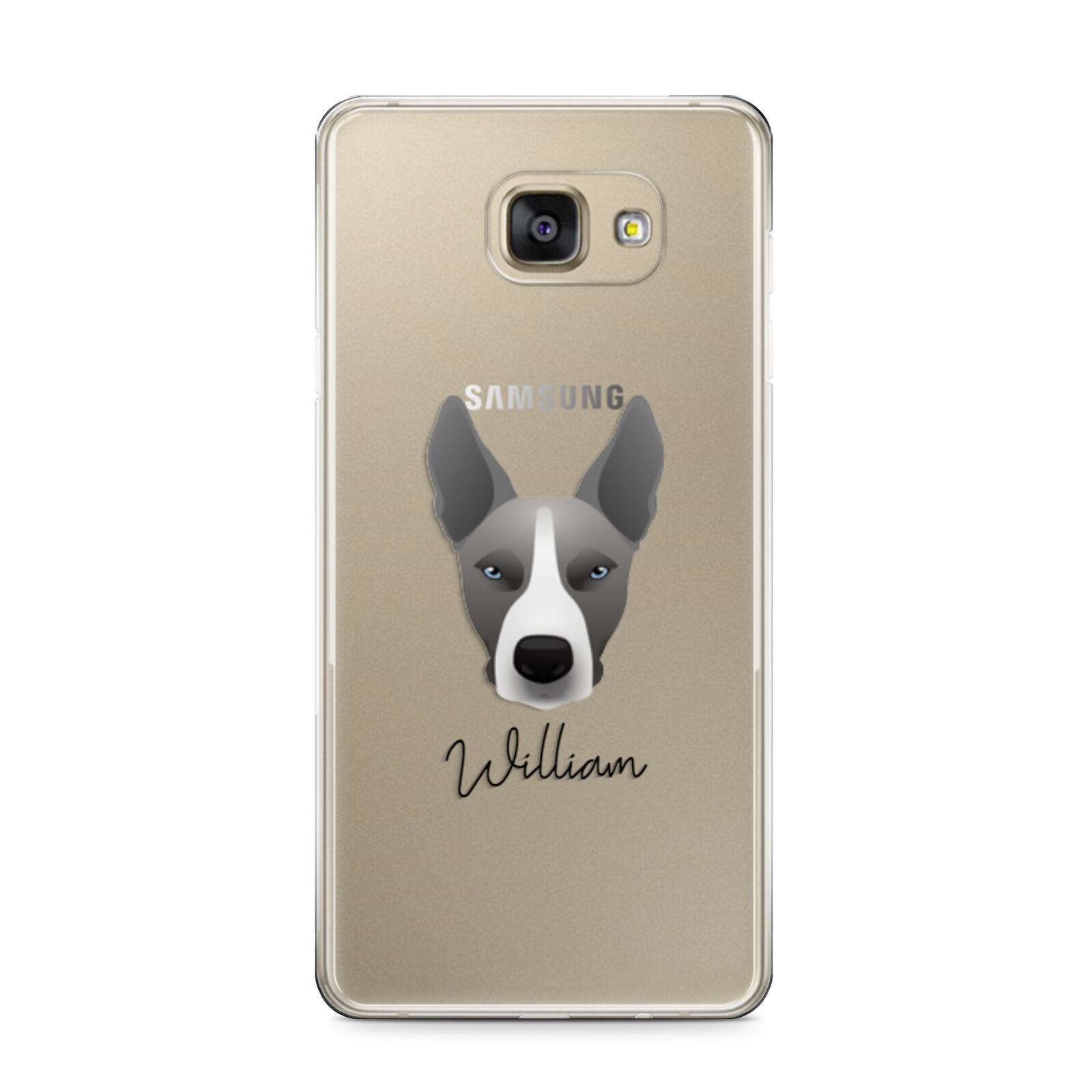 Pitsky Personalised Samsung Galaxy A9 2016 Case on gold phone