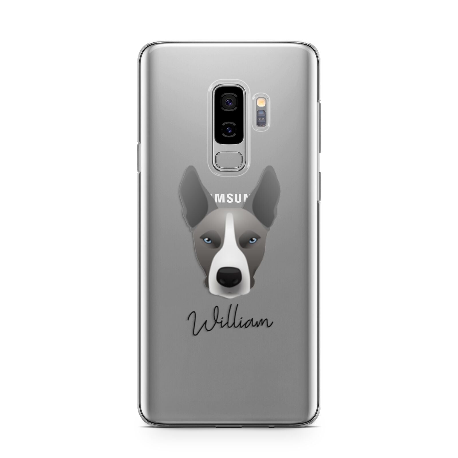 Pitsky Personalised Samsung Galaxy S9 Plus Case on Silver phone