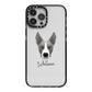 Pitsky Personalised iPhone 13 Pro Max Black Impact Case on Silver phone