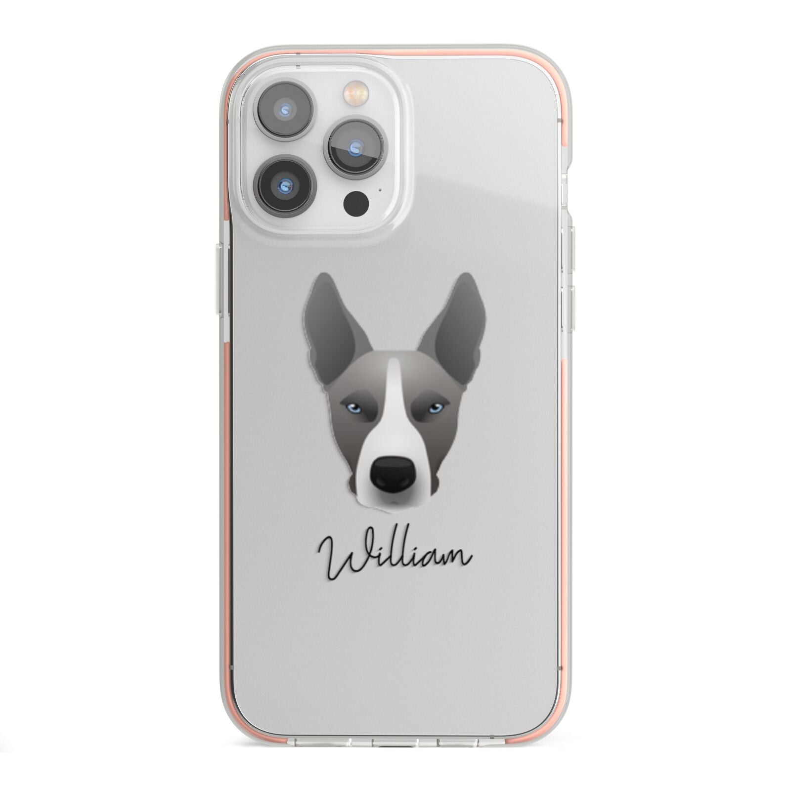 Pitsky Personalised iPhone 13 Pro Max TPU Impact Case with Pink Edges