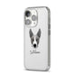Pitsky Personalised iPhone 14 Pro Clear Tough Case Silver Angled Image