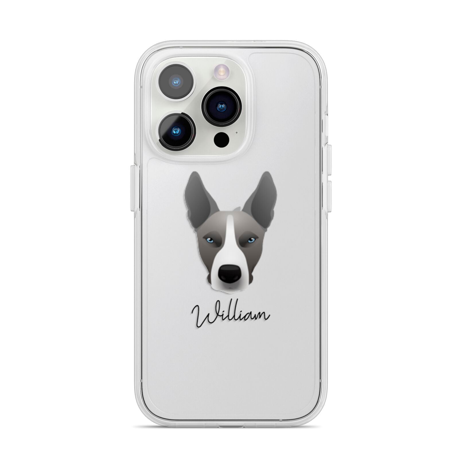 Pitsky Personalised iPhone 14 Pro Clear Tough Case Silver
