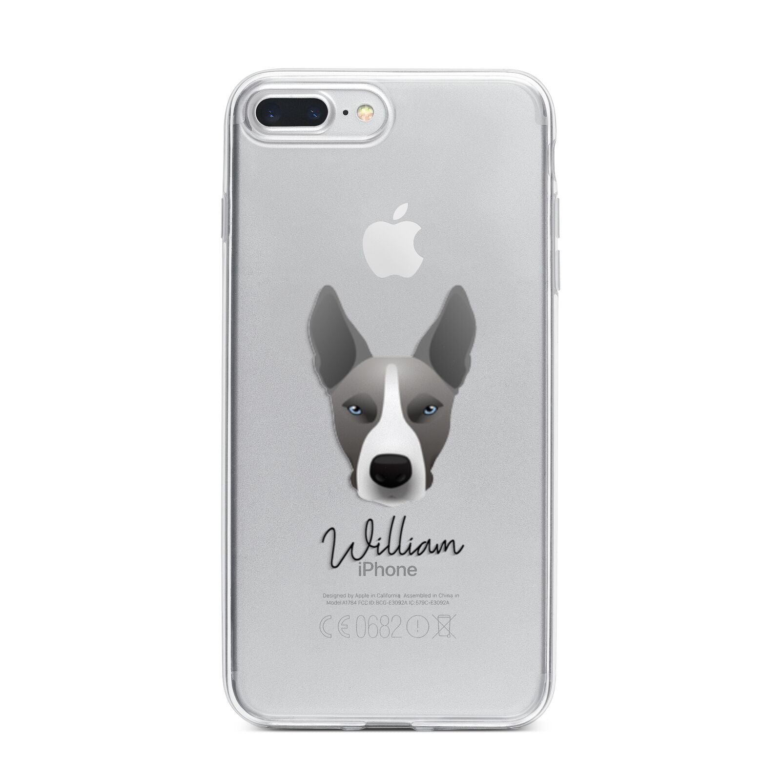 Pitsky Personalised iPhone 7 Plus Bumper Case on Silver iPhone