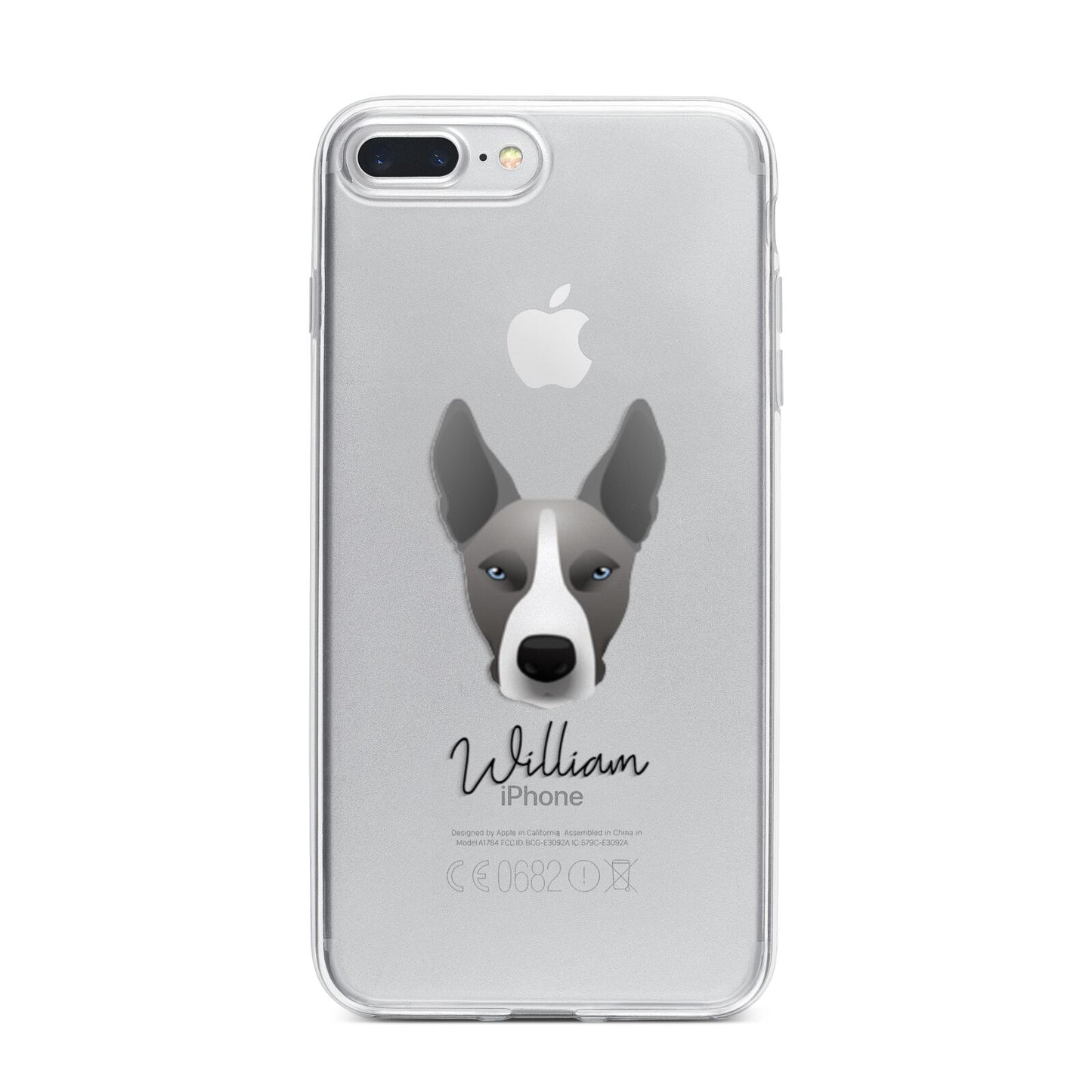Pitsky Personalised iPhone 7 Plus Bumper Case on Silver iPhone