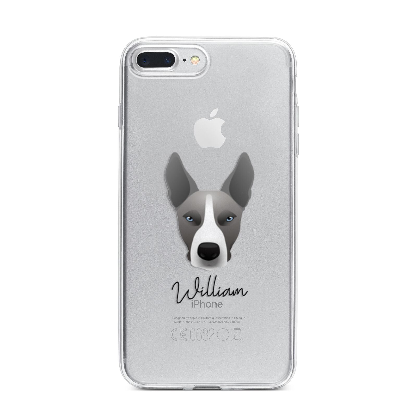 Pitsky Personalised iPhone 7 Plus Bumper Case on Silver iPhone