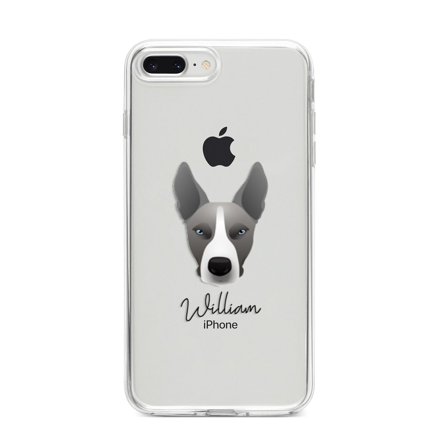 Pitsky Personalised iPhone 8 Plus Bumper Case on Silver iPhone