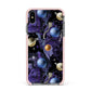 Planet Apple iPhone Xs Max Impact Case Pink Edge on Black Phone