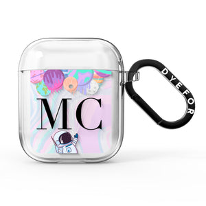 Planet Balloons with Initials AirPods Case