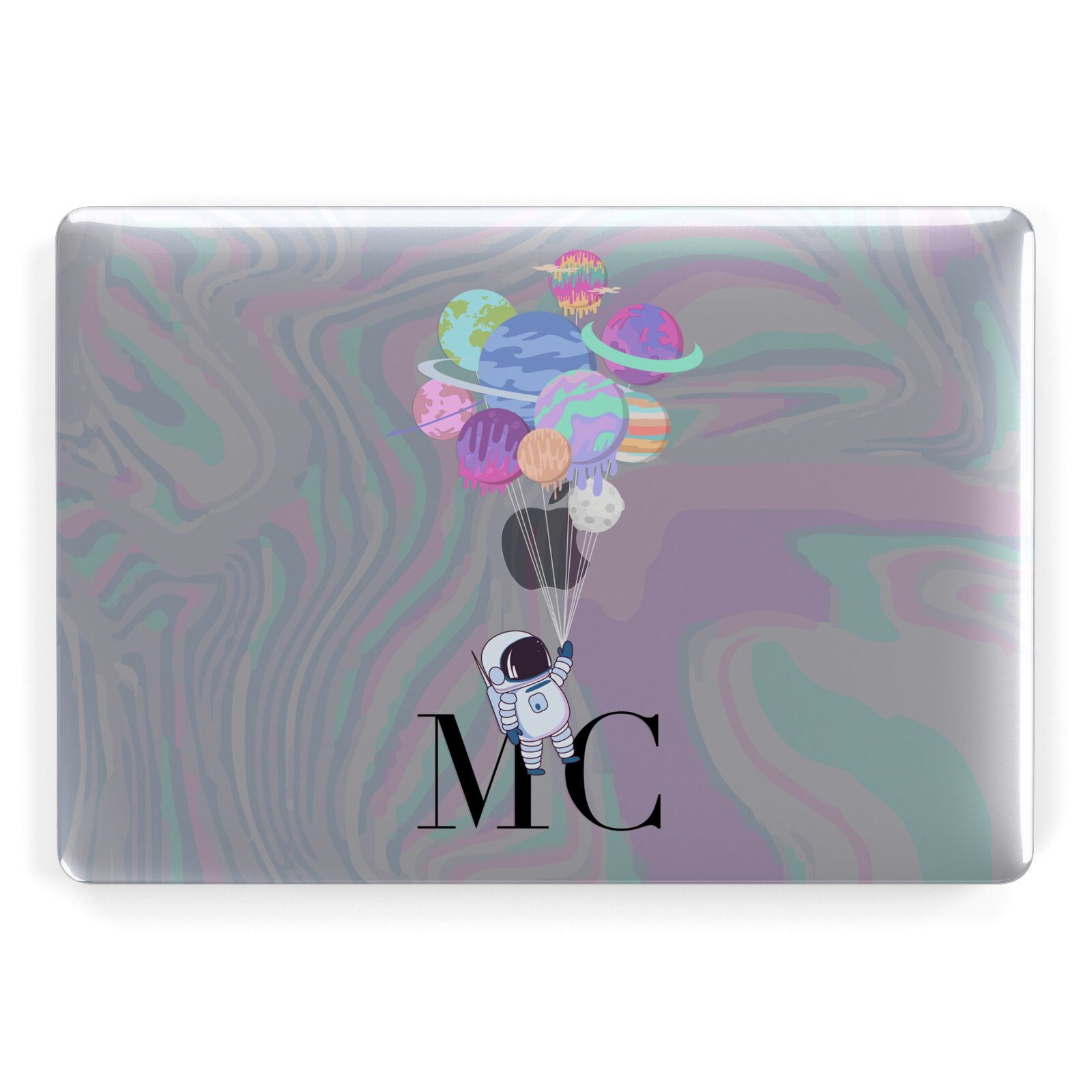 Planet Balloons with Initials Apple MacBook Case