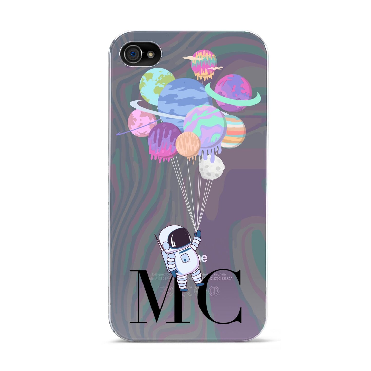 Planet Balloons with Initials Apple iPhone 4s Case