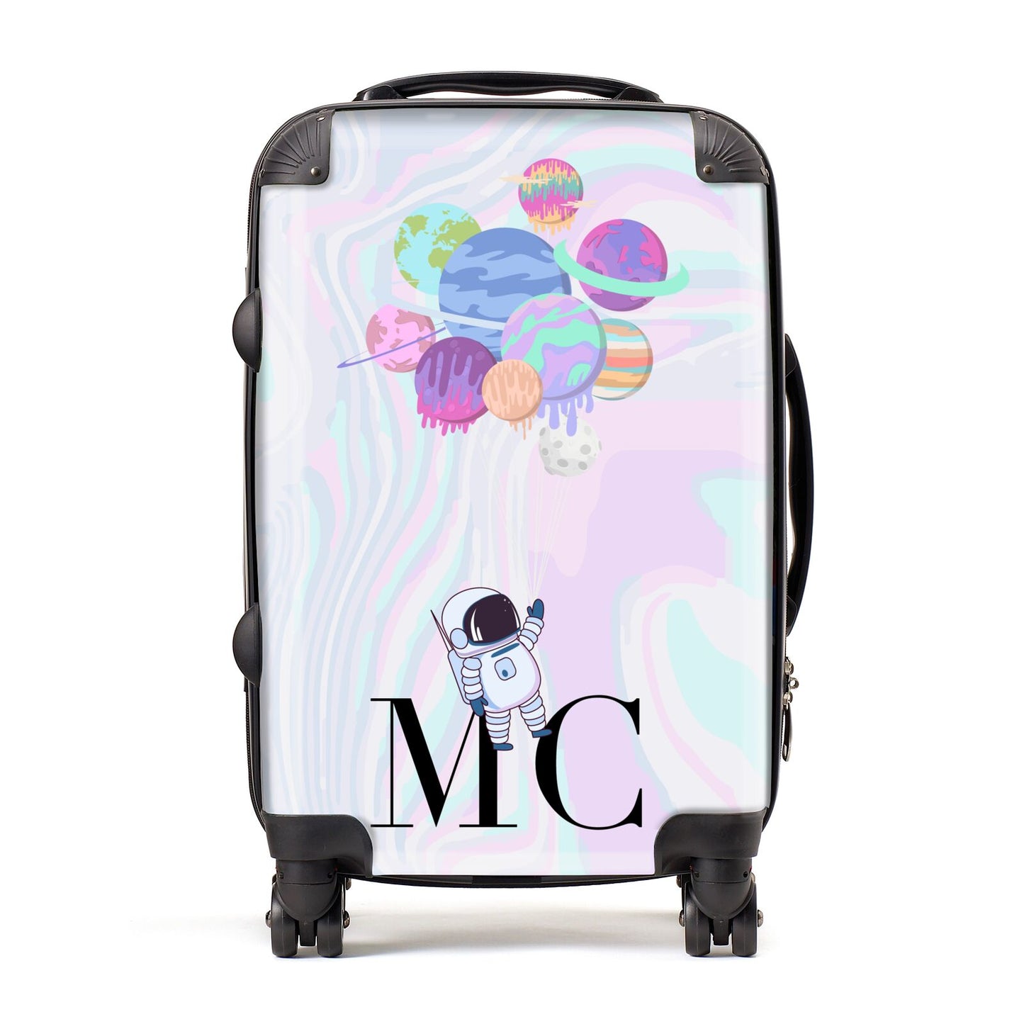 Planet Balloons with Initials Suitcase