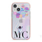 Planet Balloons with Initials iPhone 13 Mini TPU Impact Case with Pink Edges