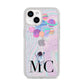 Planet Balloons with Initials iPhone 14 Glitter Tough Case Starlight