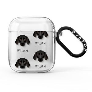 Plott Hound Icon with Name AirPods Case