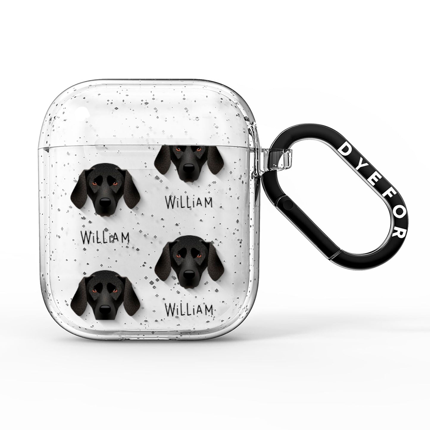 Plott Hound Icon with Name AirPods Glitter Case