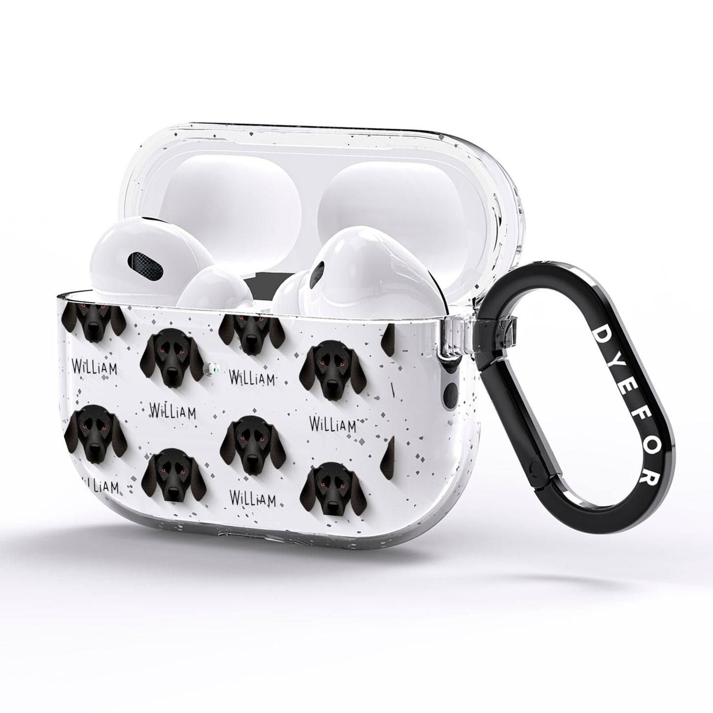 Plott Hound Icon with Name AirPods Pro Glitter Case Side Image