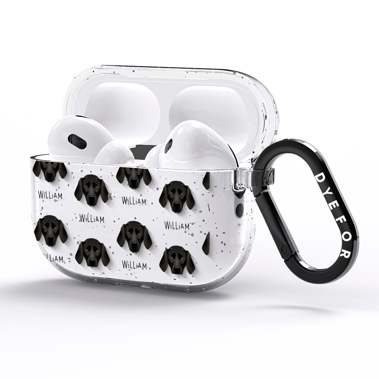 Plott Hound Icon with Name AirPods Pro Glitter Case Side Image