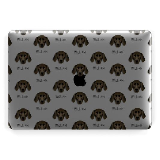 Plott Hound Icon with Name Apple MacBook Case