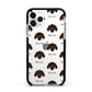 Plott Hound Icon with Name Apple iPhone 11 Pro in Silver with Black Impact Case