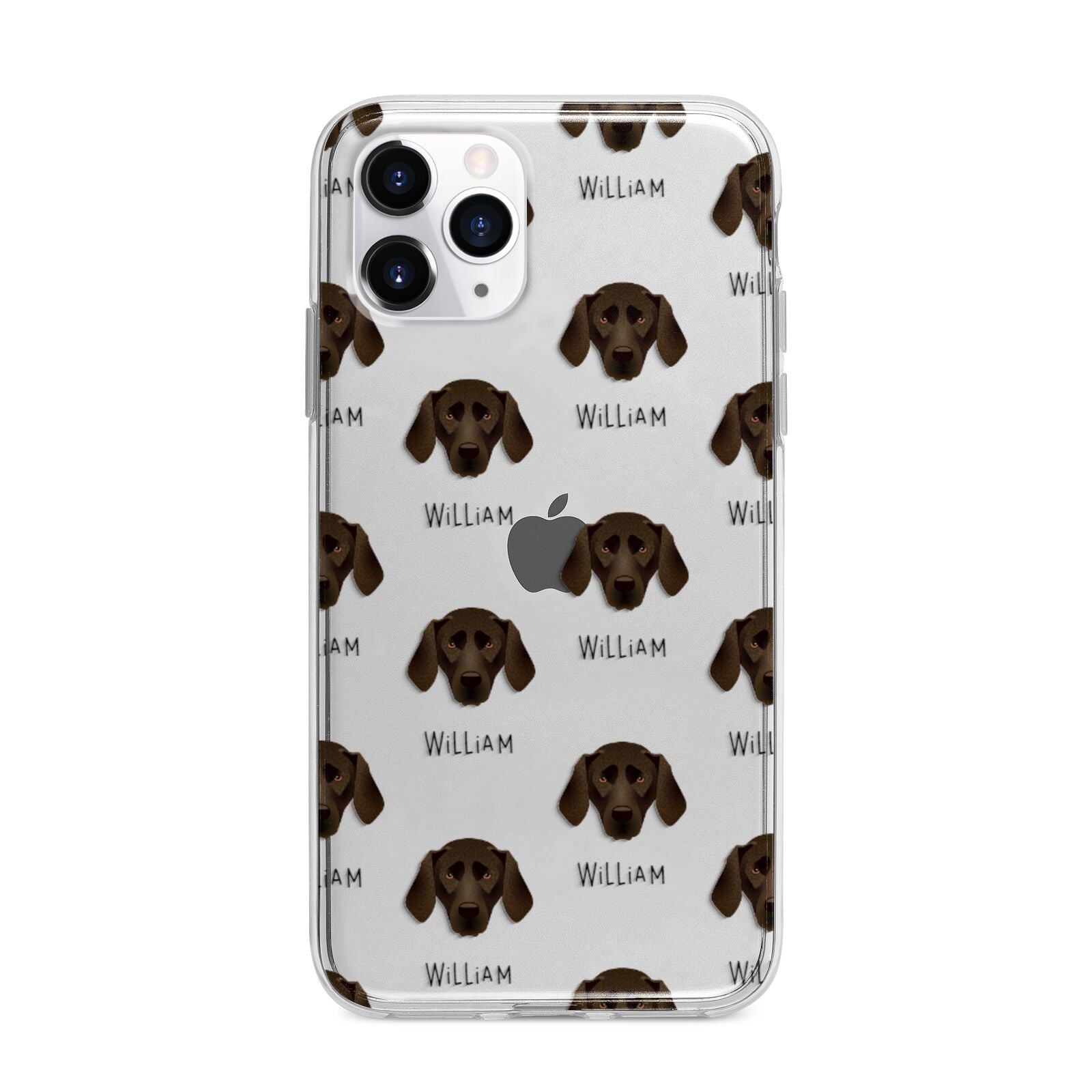 Plott Hound Icon with Name Apple iPhone 11 Pro in Silver with Bumper Case