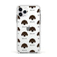 Plott Hound Icon with Name Apple iPhone 11 Pro in Silver with White Impact Case