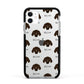 Plott Hound Icon with Name Apple iPhone 11 in White with Black Impact Case