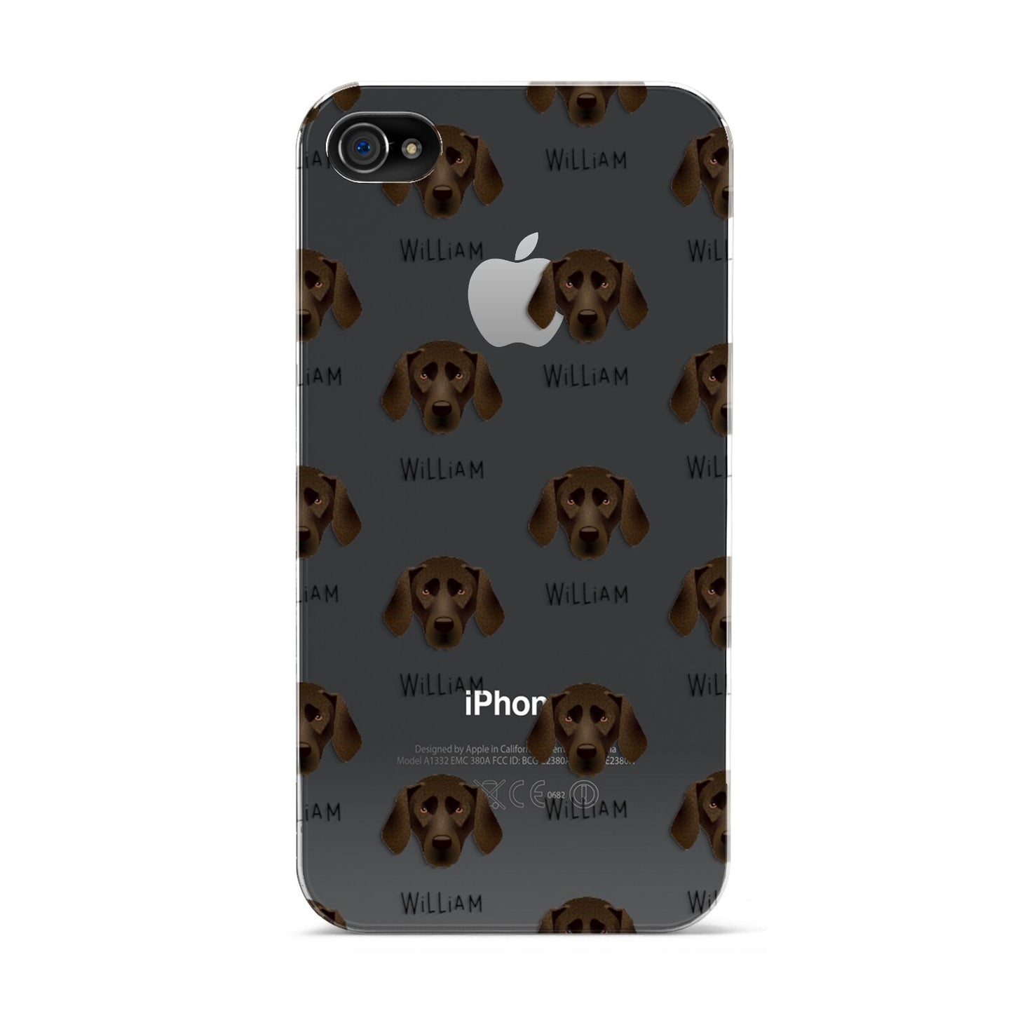 Plott Hound Icon with Name Apple iPhone 4s Case