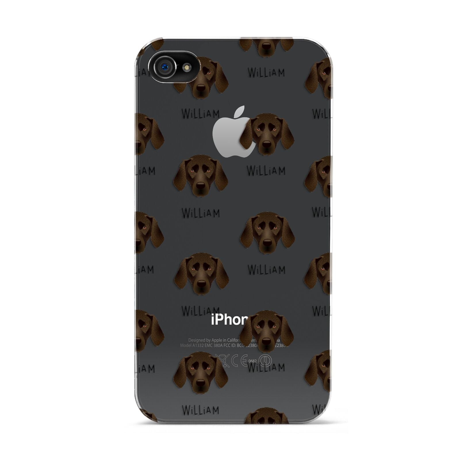 Plott Hound Icon with Name Apple iPhone 4s Case