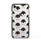 Plott Hound Icon with Name Apple iPhone XR Impact Case Black Edge on Silver Phone