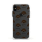 Plott Hound Icon with Name Apple iPhone Xs Impact Case White Edge on Black Phone
