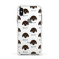 Plott Hound Icon with Name Apple iPhone Xs Impact Case White Edge on Silver Phone