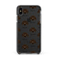 Plott Hound Icon with Name Apple iPhone Xs Max Impact Case Black Edge on Black Phone