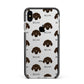 Plott Hound Icon with Name Apple iPhone Xs Max Impact Case Black Edge on Silver Phone