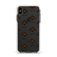 Plott Hound Icon with Name Apple iPhone Xs Max Impact Case White Edge on Black Phone