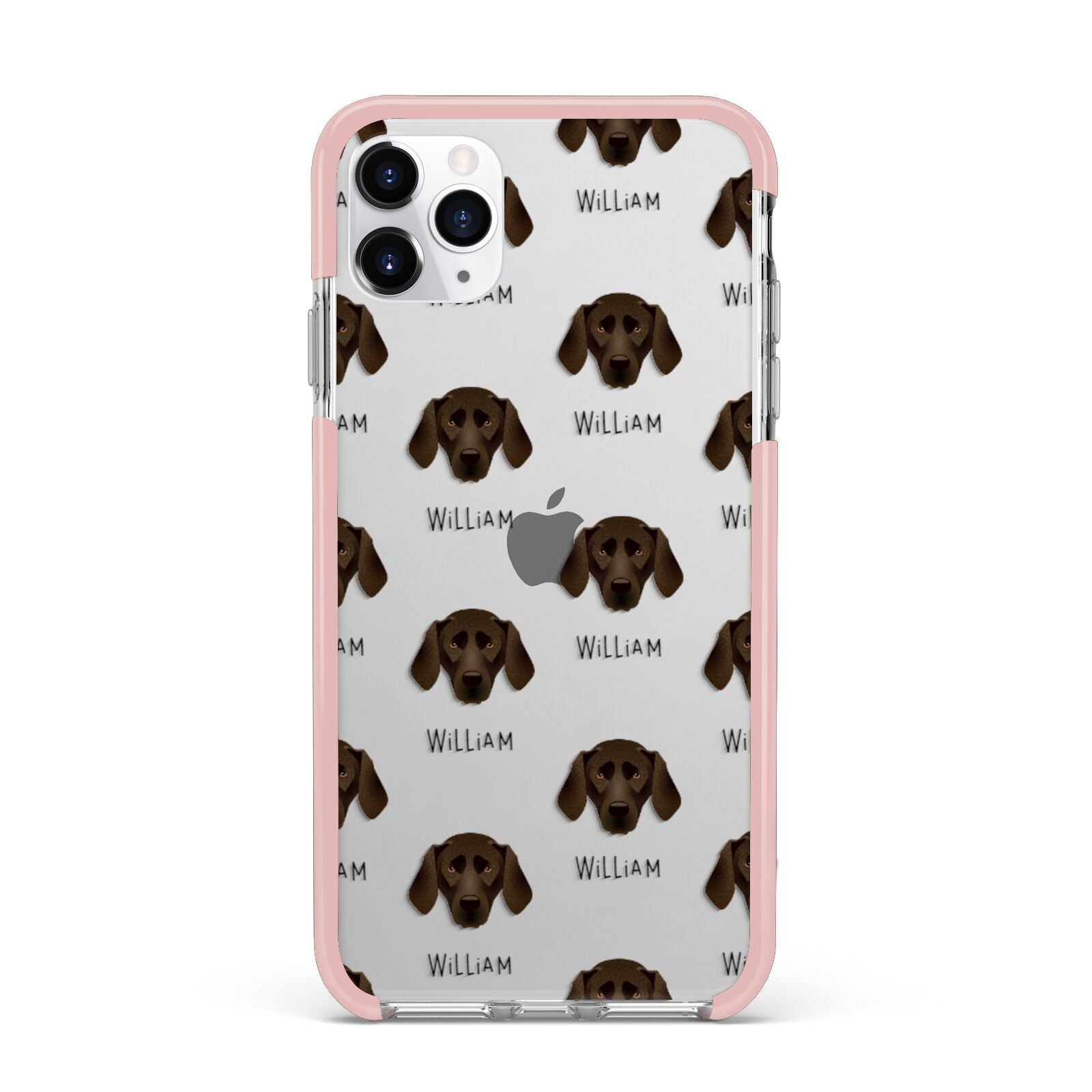 Plott Hound Icon with Name iPhone 11 Pro Max Impact Pink Edge Case