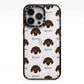 Plott Hound Icon with Name iPhone 13 Pro Black Impact Case on Silver phone