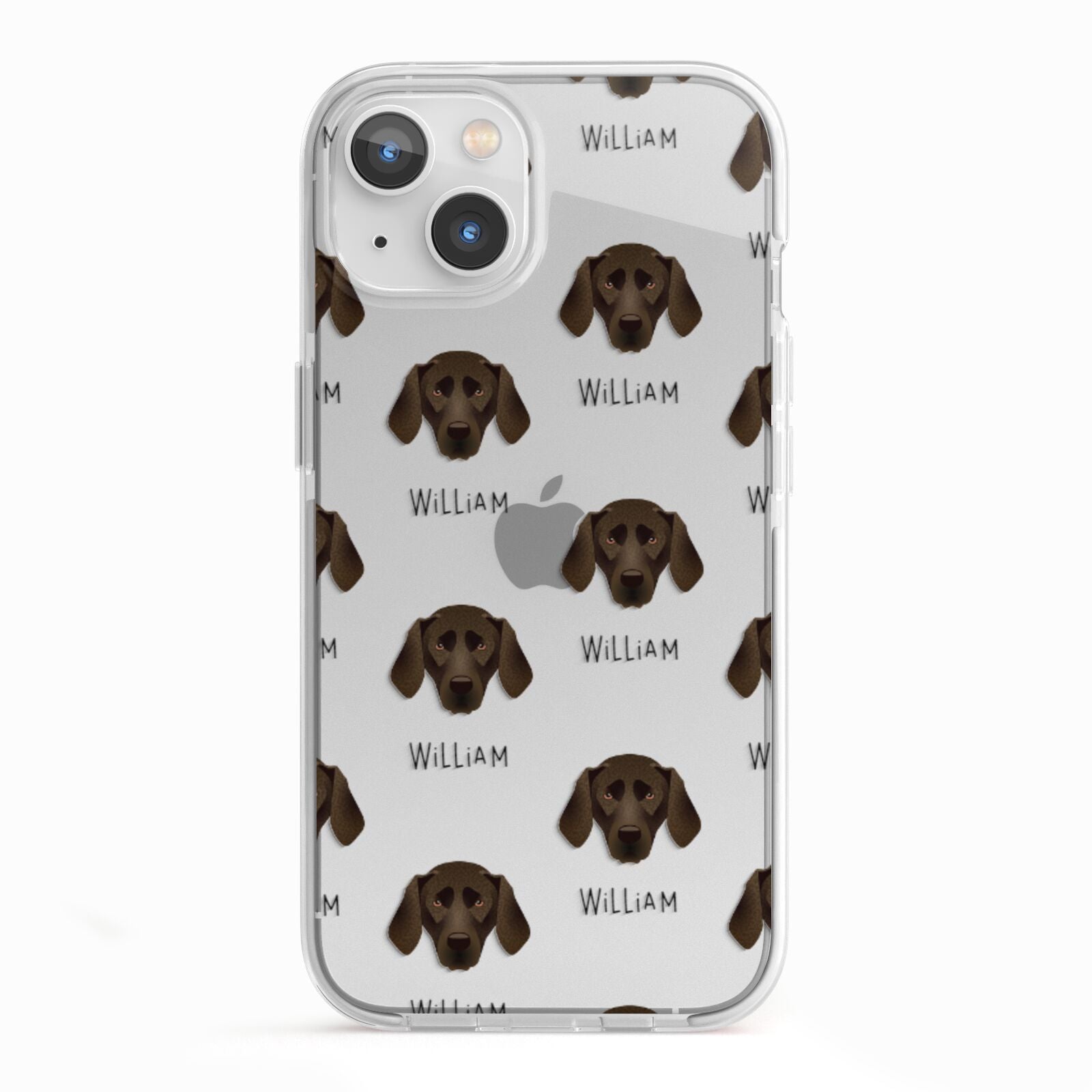 Plott Hound Icon with Name iPhone 13 TPU Impact Case with White Edges