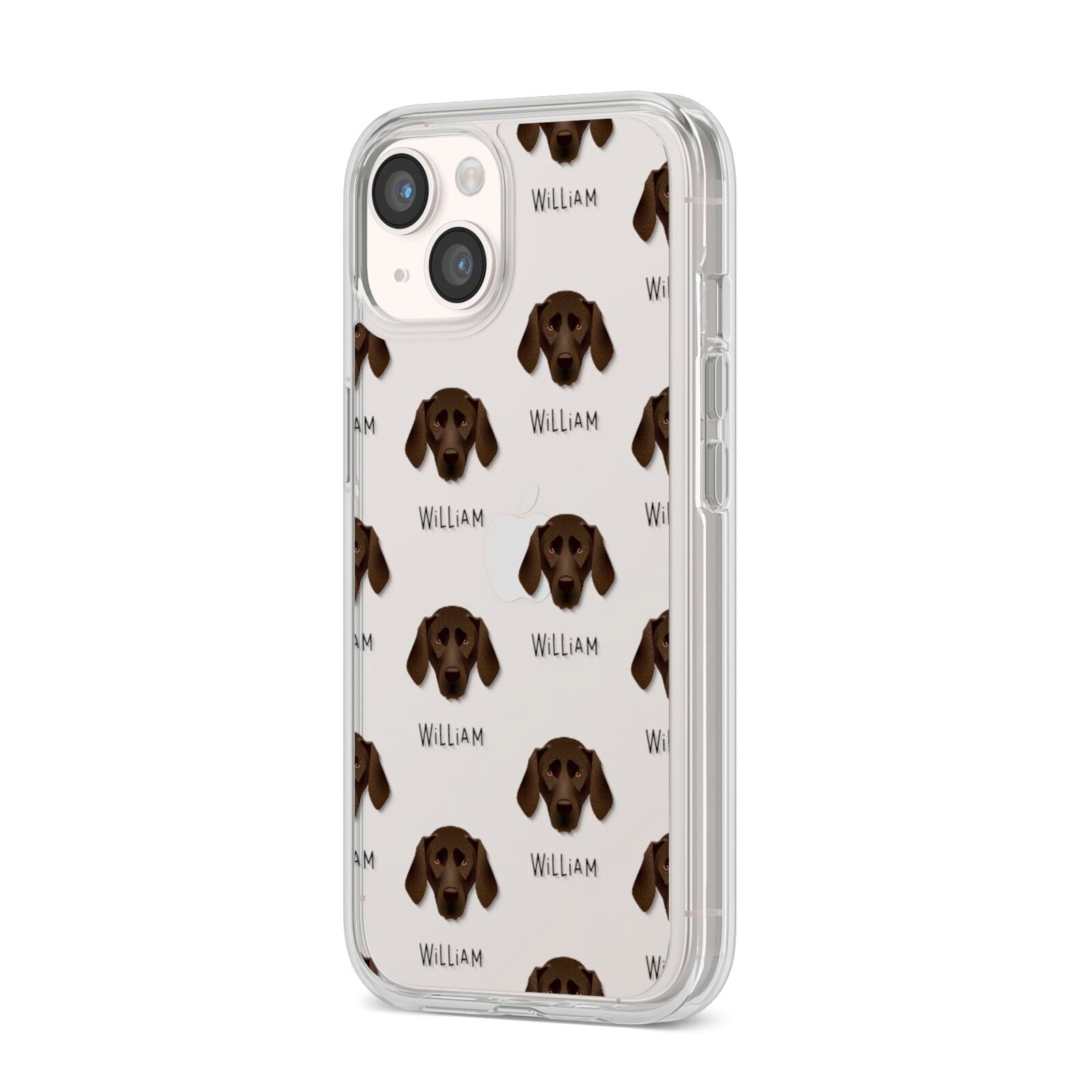 Plott Hound Icon with Name iPhone 14 Clear Tough Case Starlight Angled Image