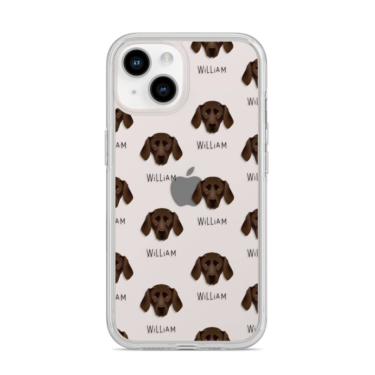 Plott Hound Icon with Name iPhone 14 Clear Tough Case Starlight