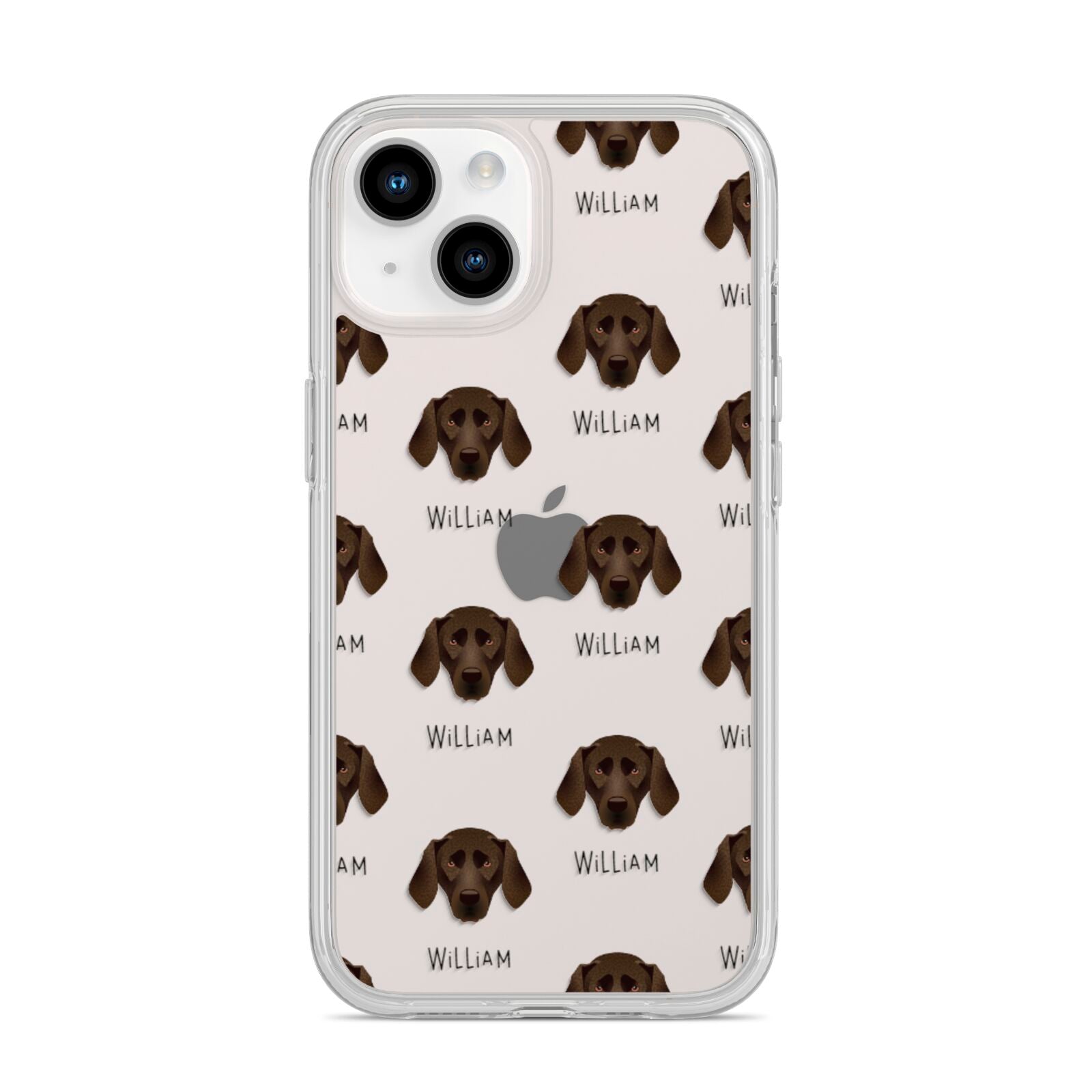 Plott Hound Icon with Name iPhone 14 Clear Tough Case Starlight