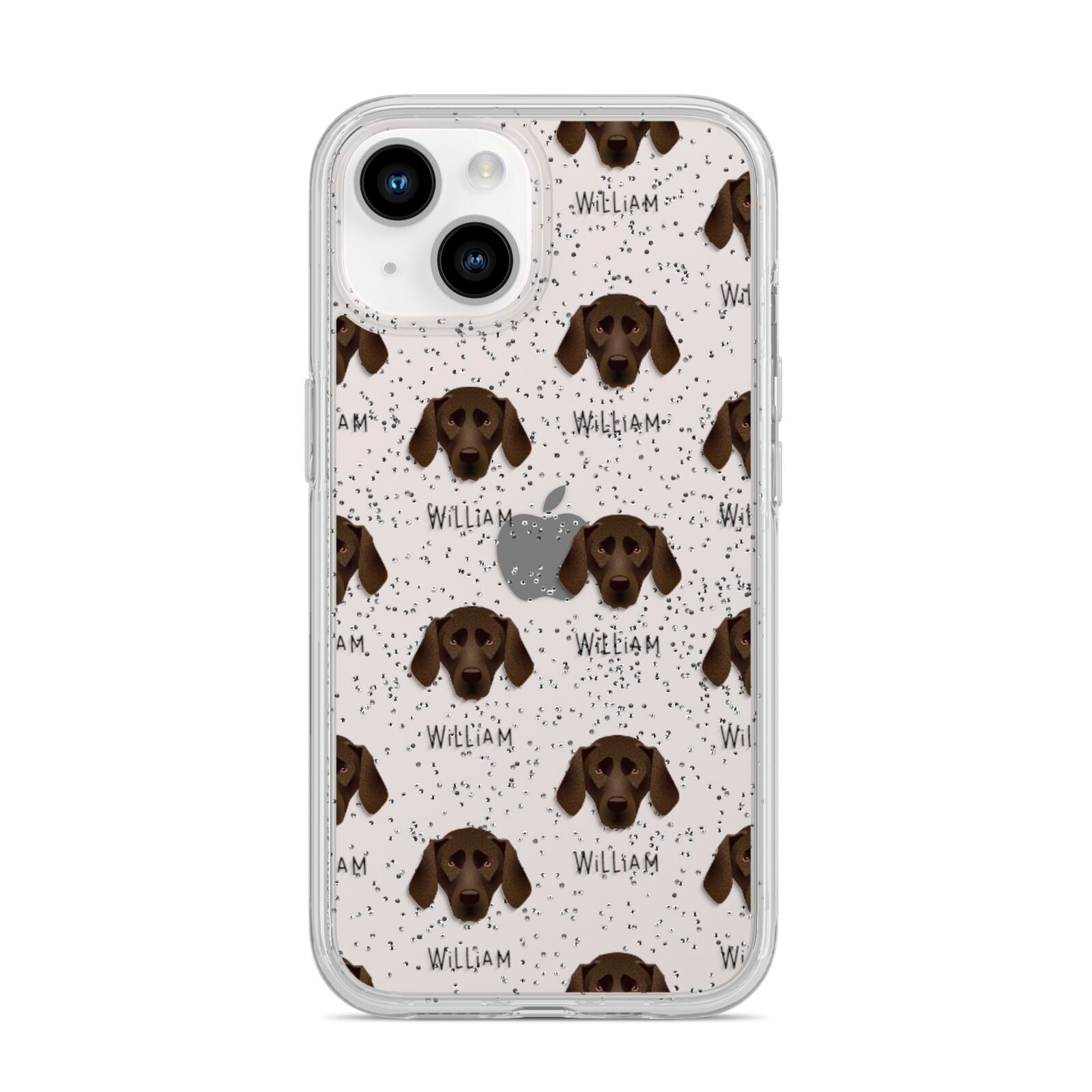Plott Hound Icon with Name iPhone 14 Glitter Tough Case Starlight