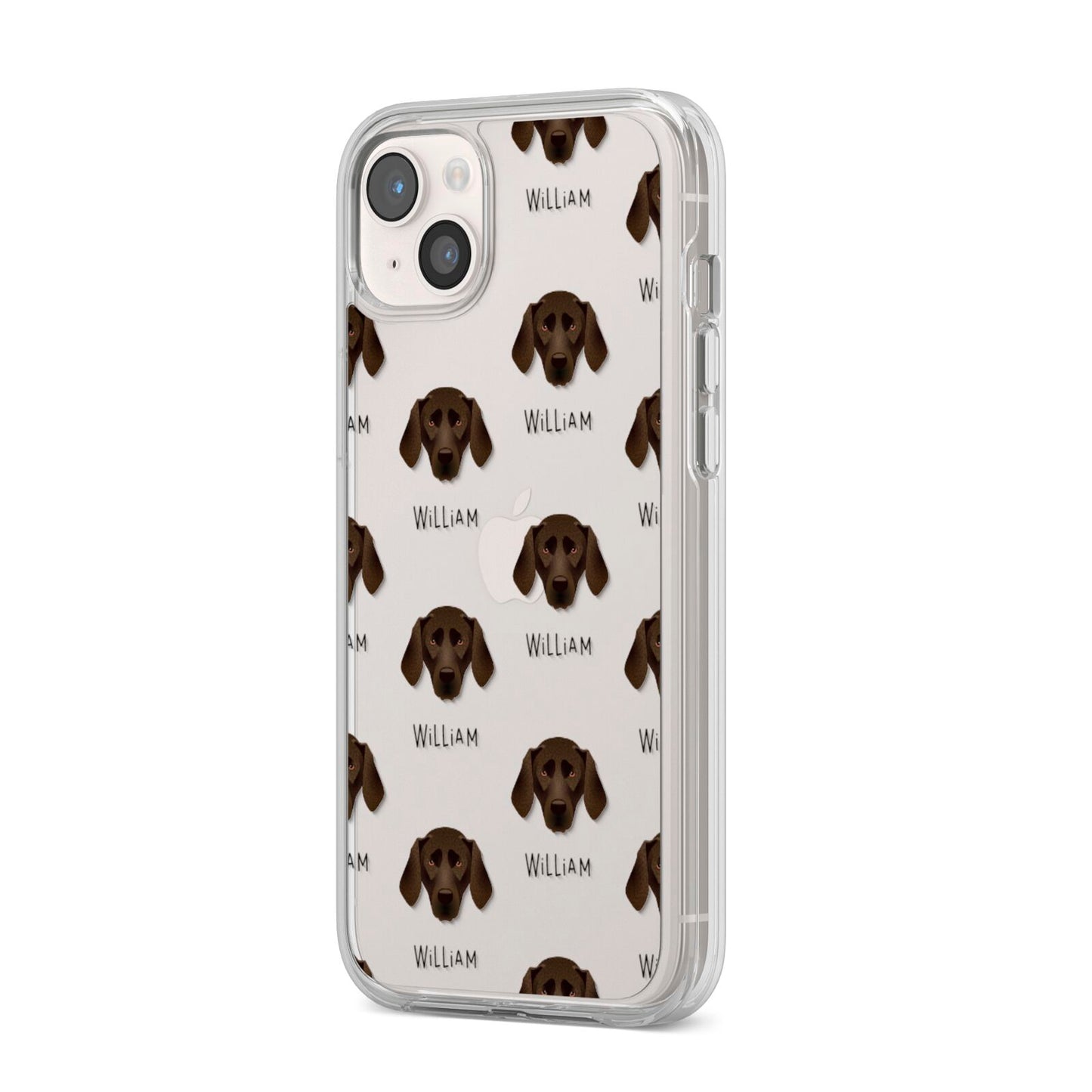 Plott Hound Icon with Name iPhone 14 Plus Clear Tough Case Starlight Angled Image