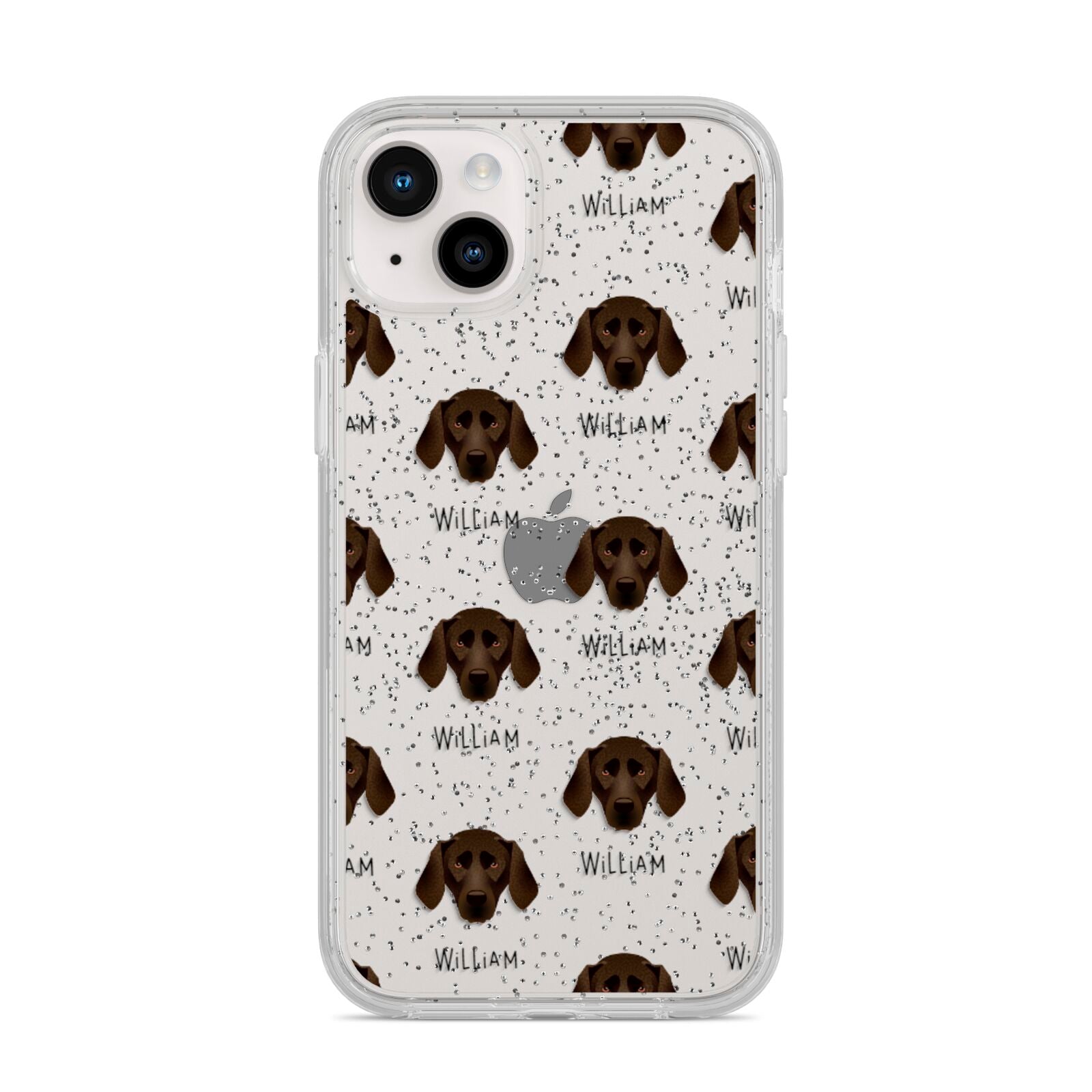 Plott Hound Icon with Name iPhone 14 Plus Glitter Tough Case Starlight