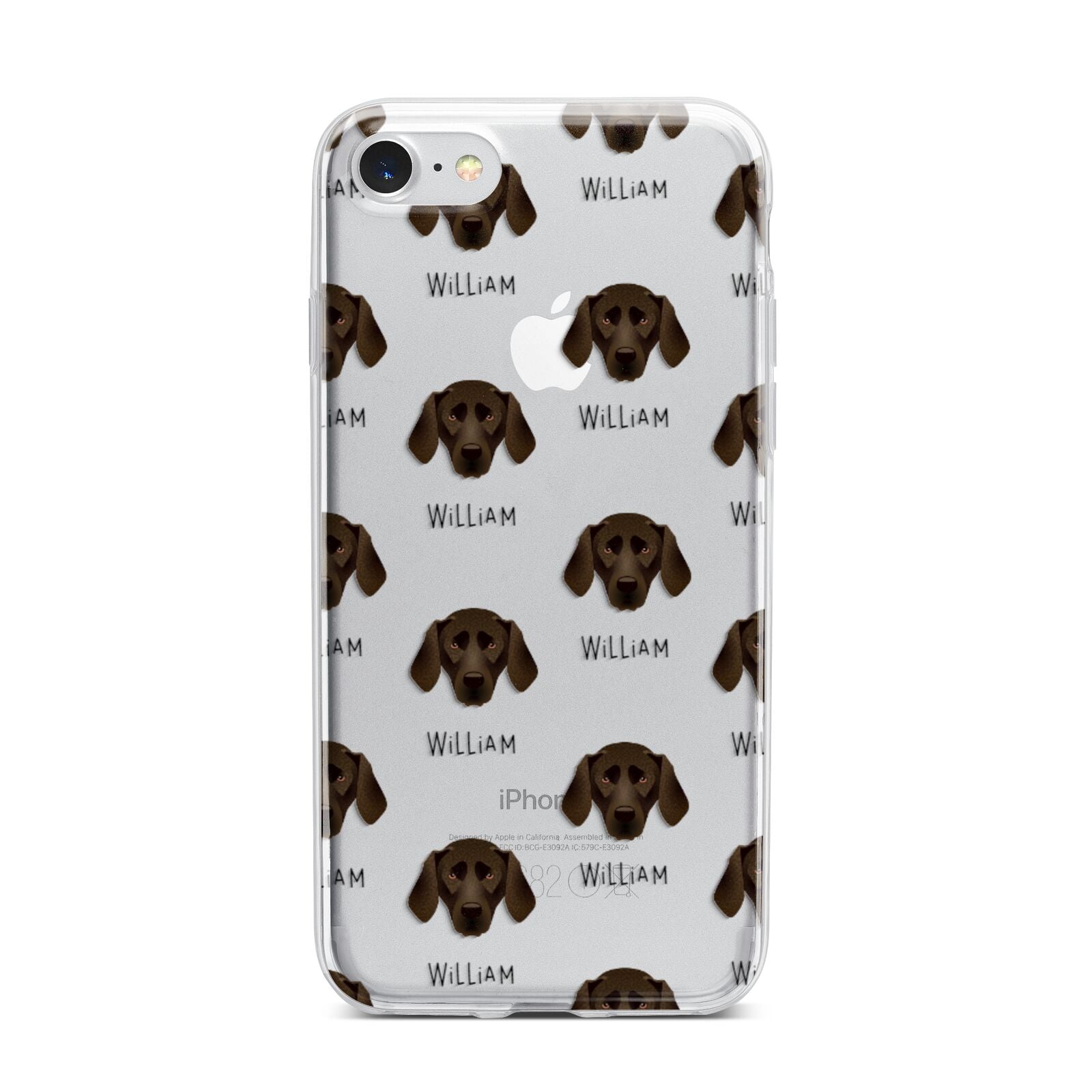 Plott Hound Icon with Name iPhone 7 Bumper Case on Silver iPhone