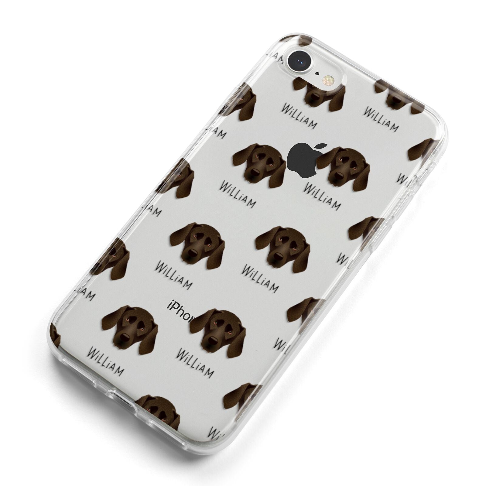 Plott Hound Icon with Name iPhone 8 Bumper Case on Silver iPhone Alternative Image