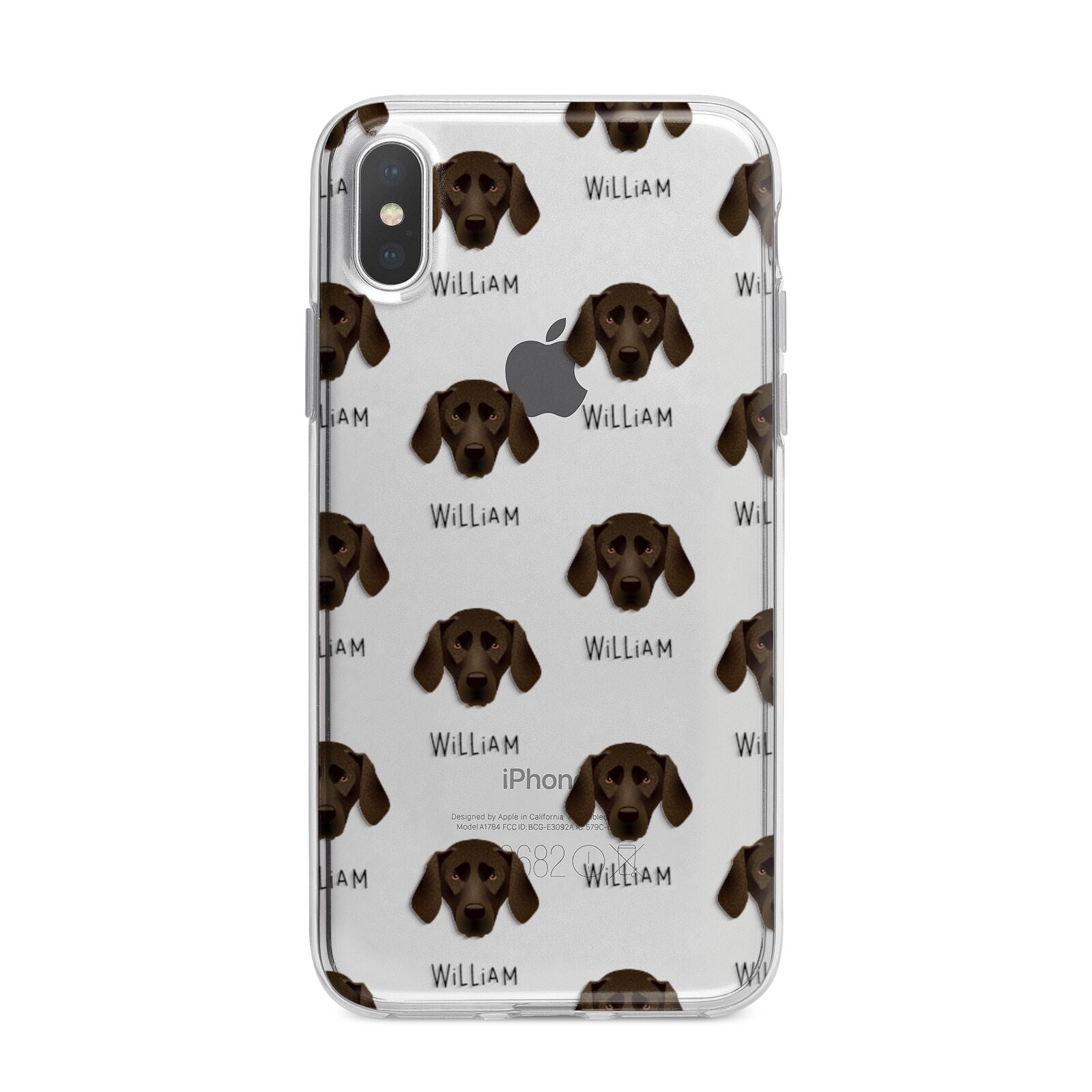 Plott Hound Icon with Name iPhone X Bumper Case on Silver iPhone Alternative Image 1