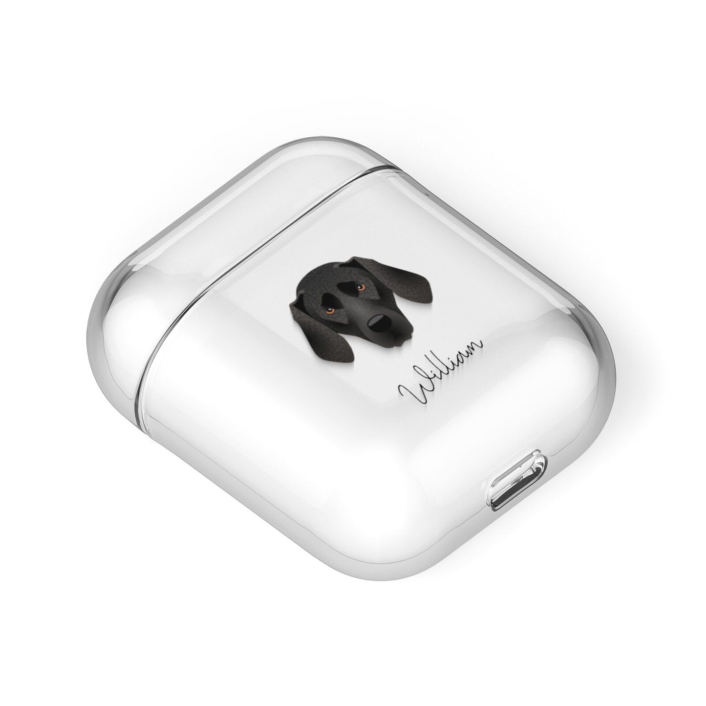 Plott Hound Personalised AirPods Case Laid Flat