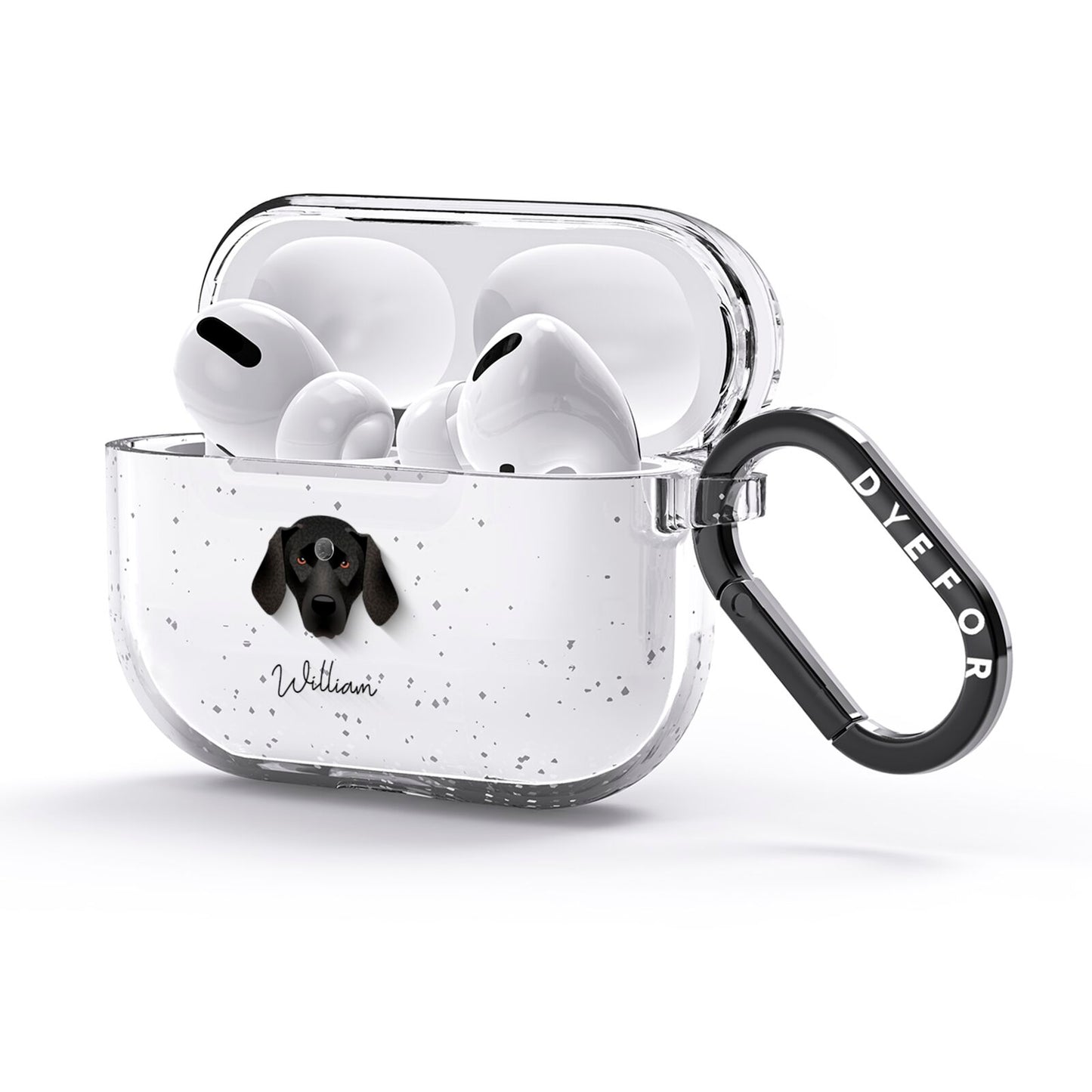 Plott Hound Personalised AirPods Glitter Case 3rd Gen Side Image