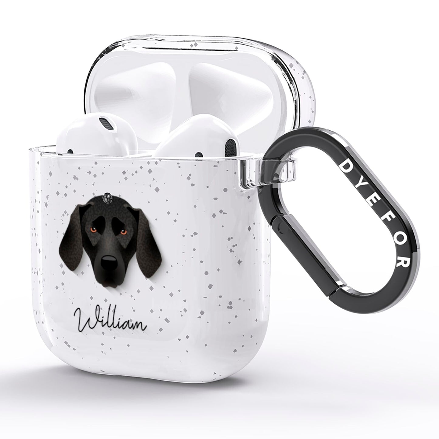 Plott Hound Personalised AirPods Glitter Case Side Image
