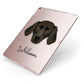 Plott Hound Personalised Apple iPad Case on Rose Gold iPad Side View